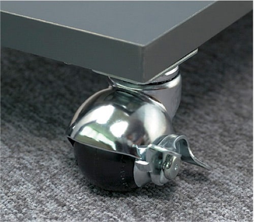 キャスター 自在 ゴム車輪 ストッパー付 (プレートタイプ) 405P-R40S