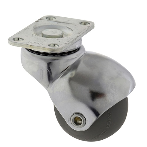 キャスター 自在 ウレタン車輪 (プレートタイプ) 405P-UR50 ［4個