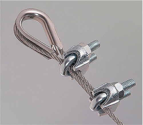 ステンレス ワイヤーコース 4mm ［5個］吊・ロープ・チェーン金具