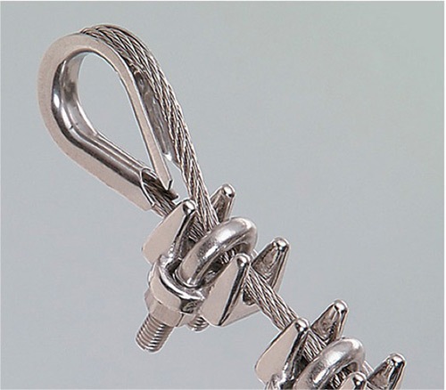 ステンレス ワイヤーグリップ 4mm ［5個］吊・ロープ・チェーン金具