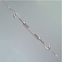 ステンレス ターンバックル フック:フック 5 ［3個］|シャックル・ターンバックル|吊・ロープ・チェーン金具