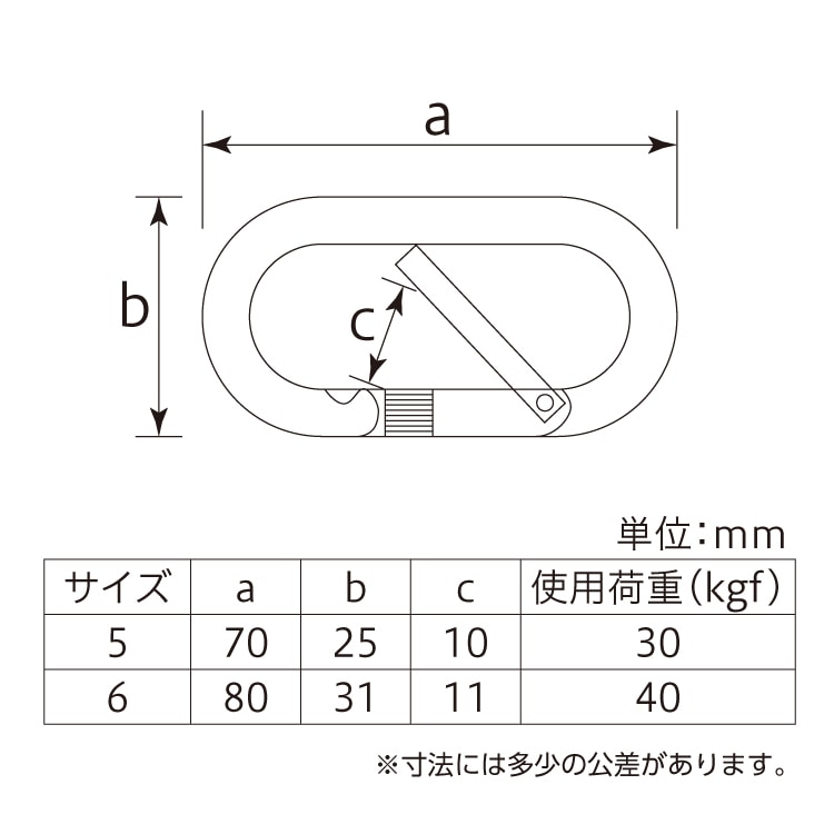 ステンレスミニカラビナ 6 ［5個］カラビナ |ネジ・ボルト・DIY金具の