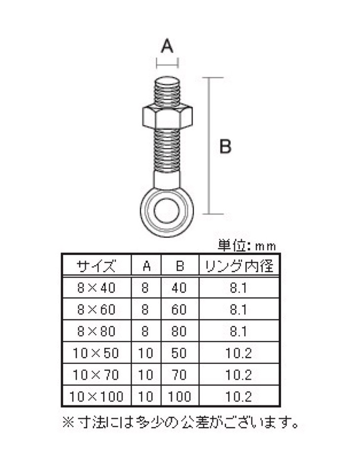 デンデン ボルト 8×80 ［10個］デンデンボルト |ネジ・ボルト・DIY金具