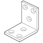 幅広金折 袋 3.2×30×40 ［50個 (10個×5セット)］|隅金・棚受け|DIY