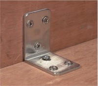ステンレス 幅広 内折 3×30×35 ［10個］|隅金・棚受け|DIY