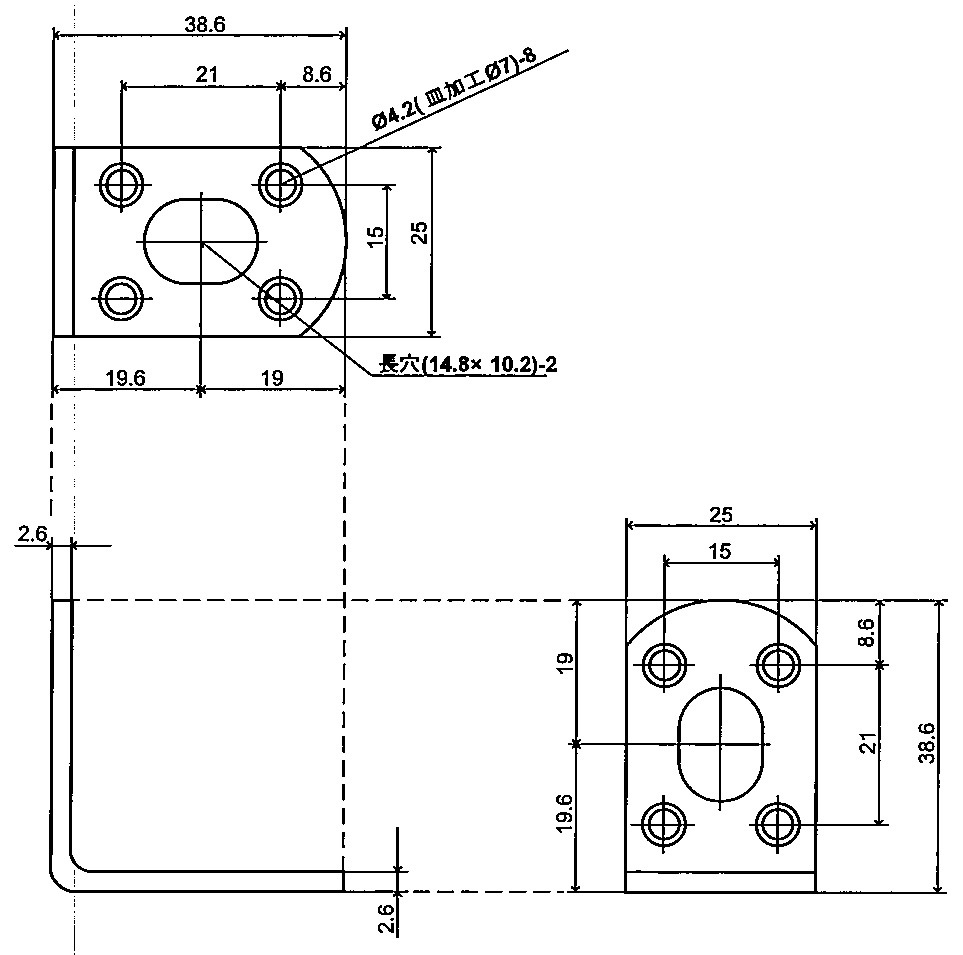 補助金具 No.22 L-40 ［5個］補助金具 |ネジ・ボルト・DIY金具の YHT