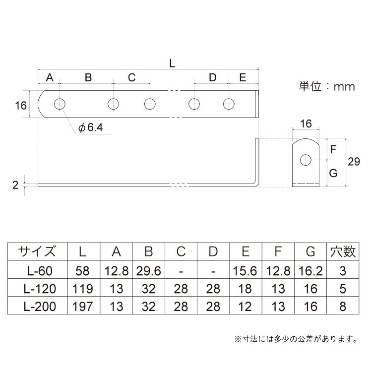 曲板 黒 No.60 L-120B ［5個］補助金具 |ネジ・ボルト・DIY金具の YHT