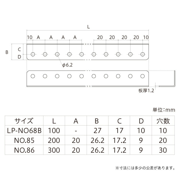 曲板 黒 No.68 LP-No.68B ［5個］補助金具 |ネジ・ボルト・DIY