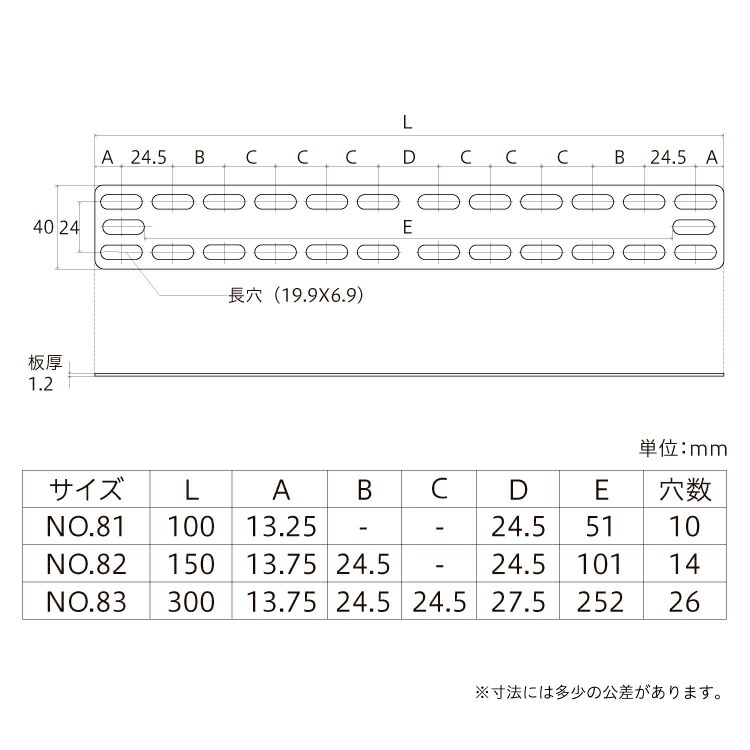ぶぶたん　８０　板　ロング　その１ 曲板 黒 No.81 ［5個］補助金具 |ネジ・ボルト・DIY金具の YHT