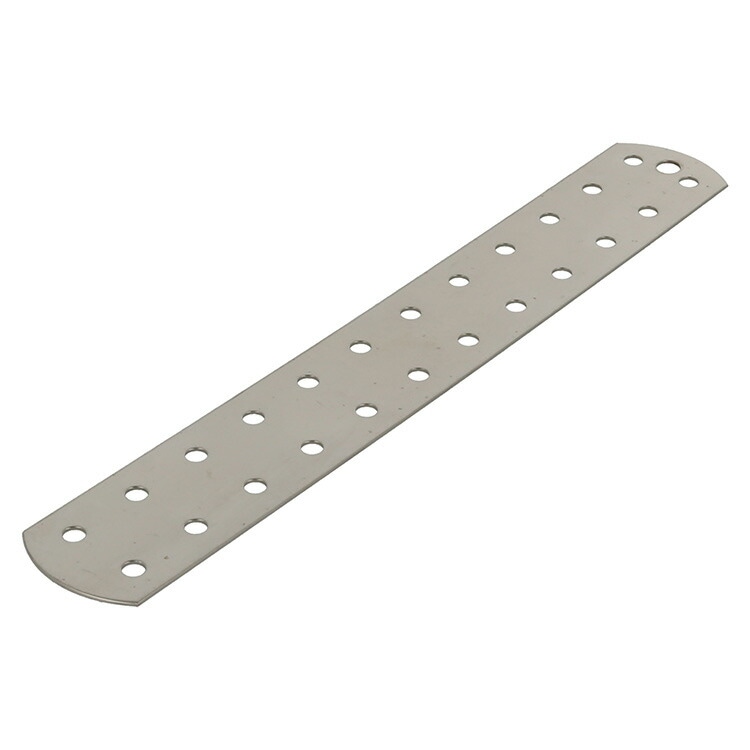 ステンレス 曲板 2列穴 0.8×30×200 ［10個］補助金具 |ネジ・ボルト