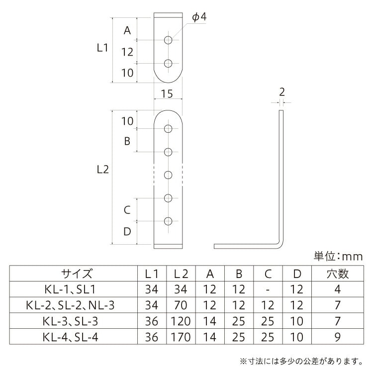 ステンレス ステー SL-3 ［1個］補助金具 |ネジ・ボルト・DIY