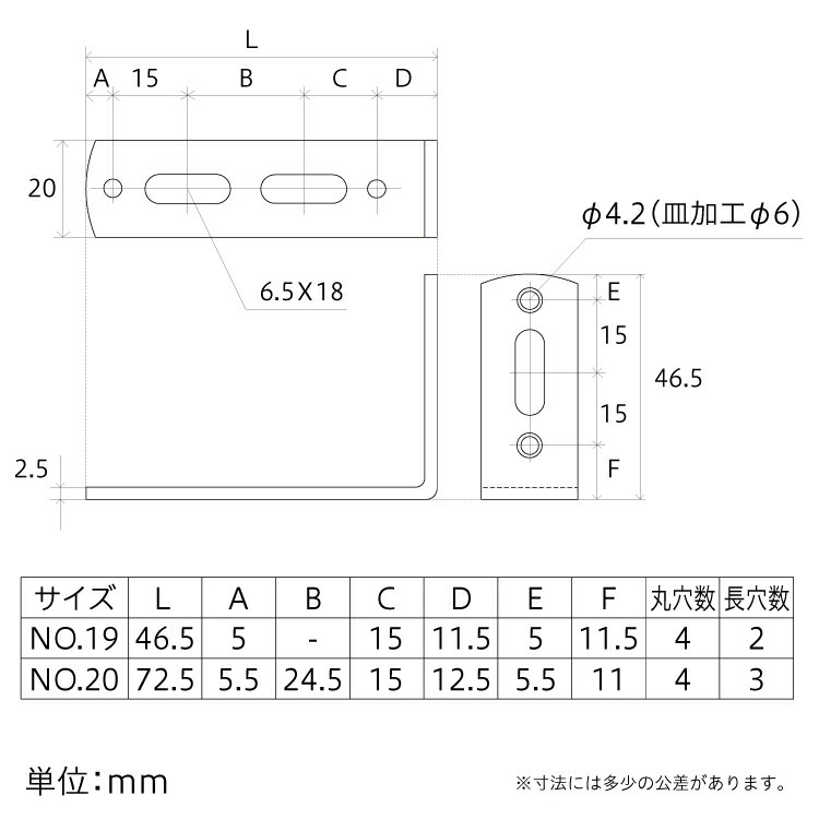 ステンレス ステー No.19 ［5個］補助金具 |ネジ・ボルト・DIY