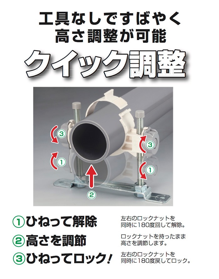 レベルマスターハンズロック LM3-75A15 ［2個］パイプ・配管・ダクト