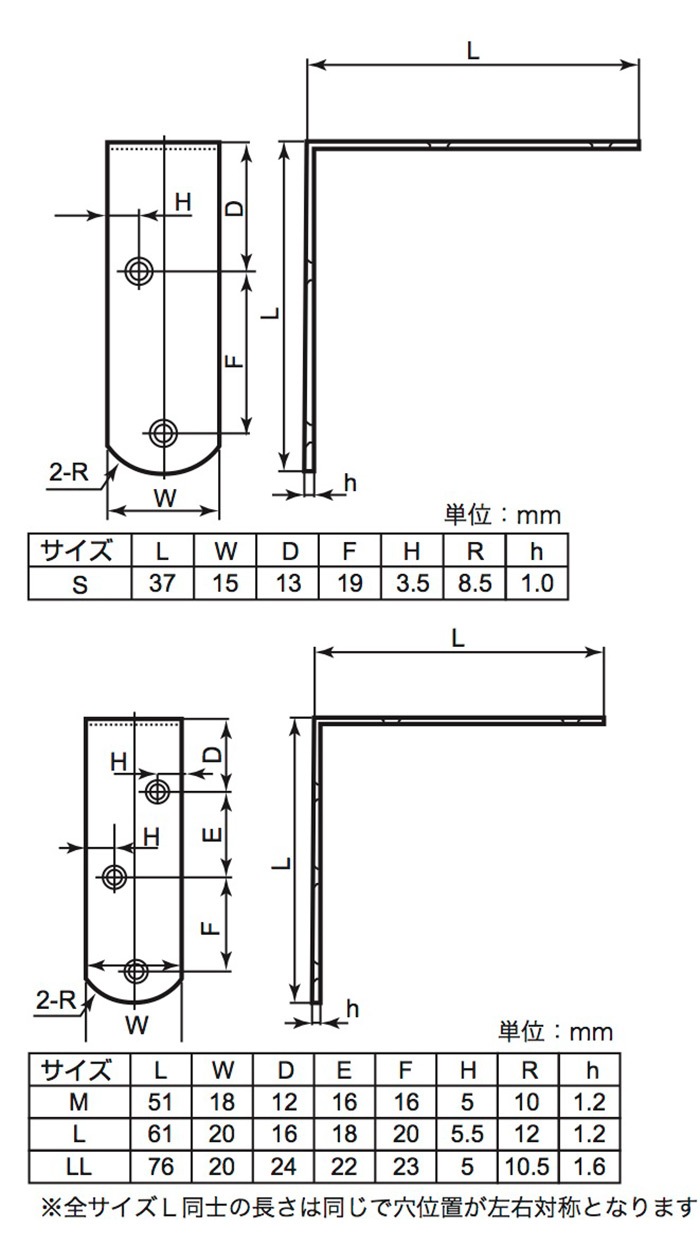 SELECTS 補助金具 L字金折 L マットブラック ［15個］ #黒棚・机・家具