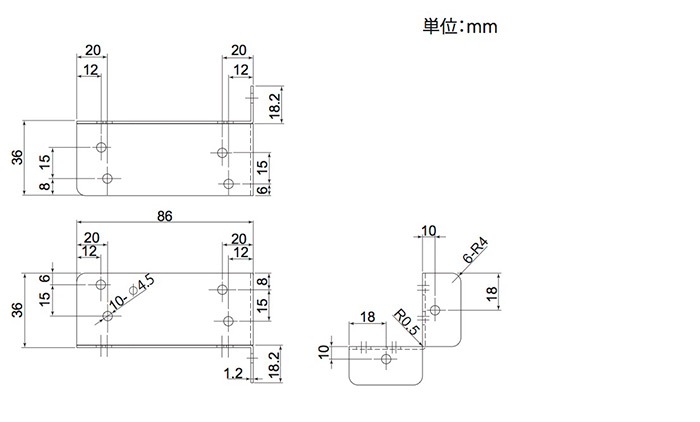 SELECTS 補助金具 2×4材用らくらく取付L バイ4用 マットブラック ［20