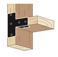 SELECTS 補助金具 2×4材用らくらく取付T 2バイ用 マットブラック ［20個］ #黒|２ｘ４用ツーバイフォー金具|DIY金具（リノベーション）