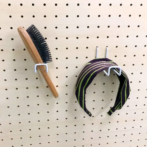 有孔ボード Wバーフック 白 ホワイト 90 P25 【1個】八幡ねじ YAHATA25