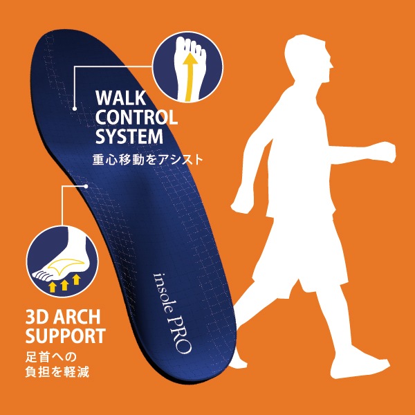 MUR インソールプロ スポーツ ウォーキング Lサイズ(26.5～27.5cm