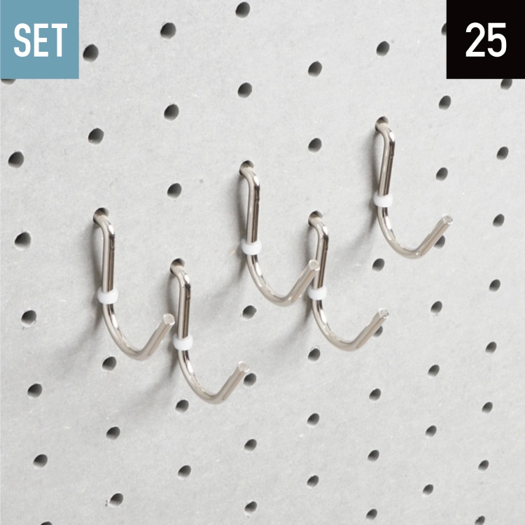 メーカー直送】有孔ボード Jフック PP樹脂製ロックピン付 【20個