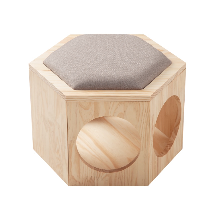 MYZOO マイズー 六角ハウスチェアプレート単体 スツール 【1個】 #猫