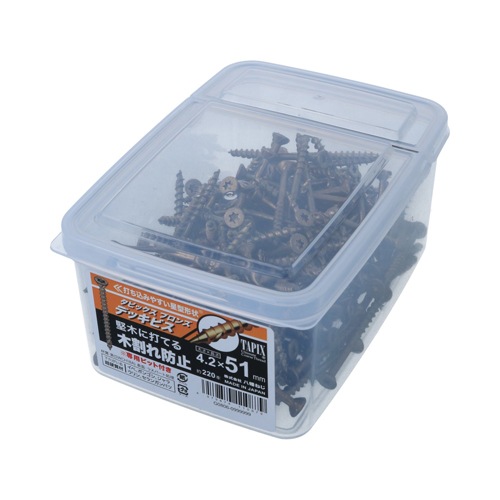 タピックスデッキビスブロンズ 4.2×51 ［220本］コーススレッド・木用