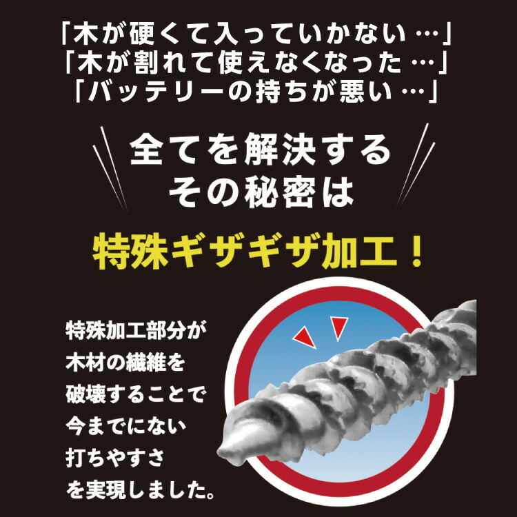 マルチカットビス黒(箱) 4.2×75 ［250本］造作用ねじ |ネジ・ボルト