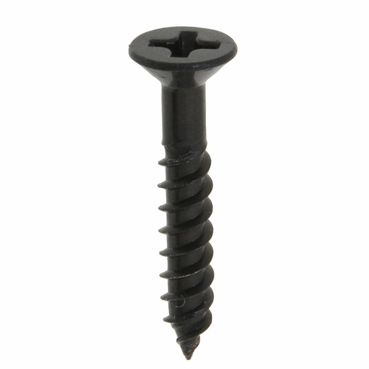 金具専用ねじ 黒 3.1×20 ［80本 (16本×5セット)］補助金具 |ネジ