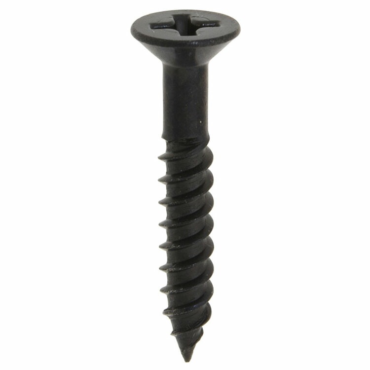 金具専用ねじ 黒 3.8×25 ［80本 (16本×5セット)］補助金具 |ネジ