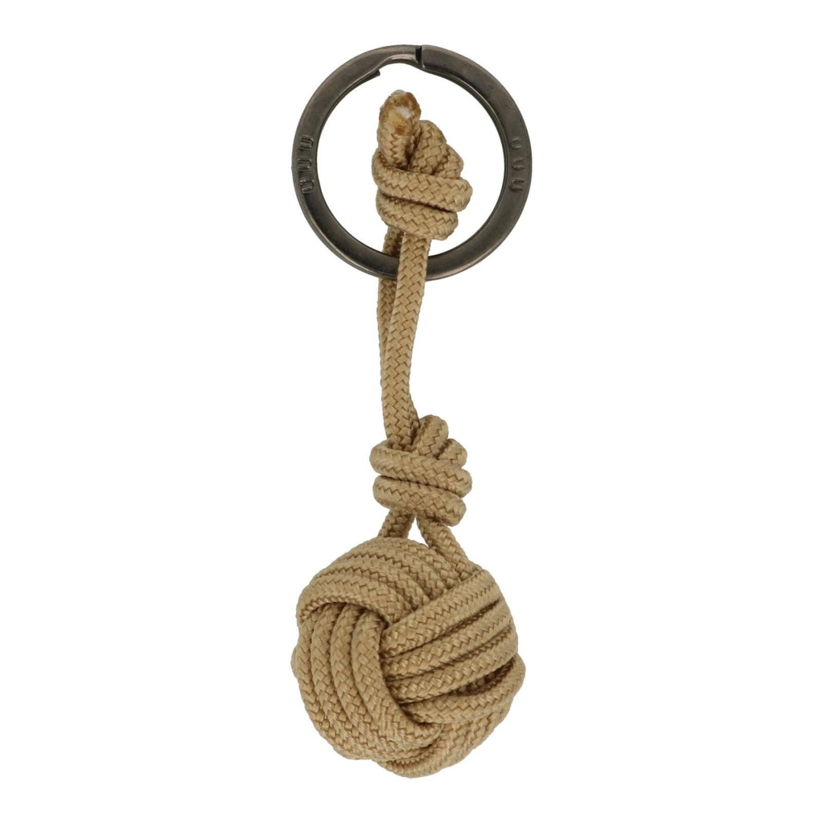 リング細糸　金糸付き木管 ボールキーリング ベージュ ［2個］UUU |ネジ・ボルト・DIY金具の YHT