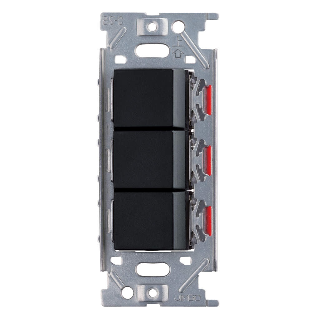 SUG 埋込トリプルスイッチ ソフトブラック 【品番 : PXP-J-NKW03008-SB