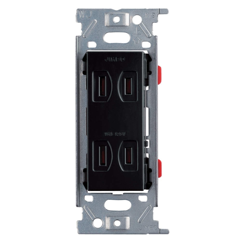 SUG 埋込ダブルコンセント ソフトブラック 【品番 : PXP-J-JECBN55-SB