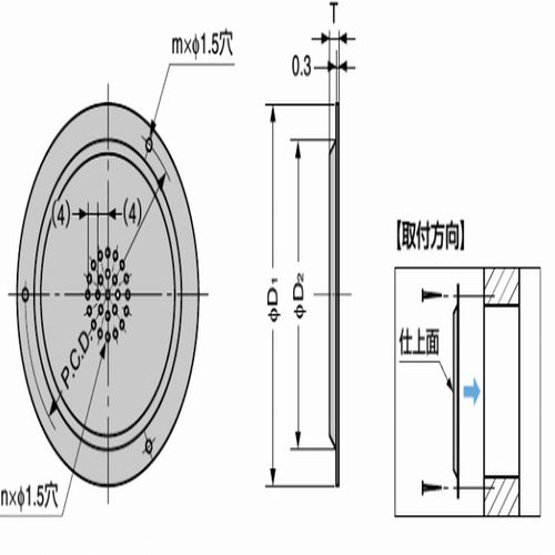 SUG LAMP ステンレス鋼製空気孔 面付タイプ シルバー 【品番 : AST-55