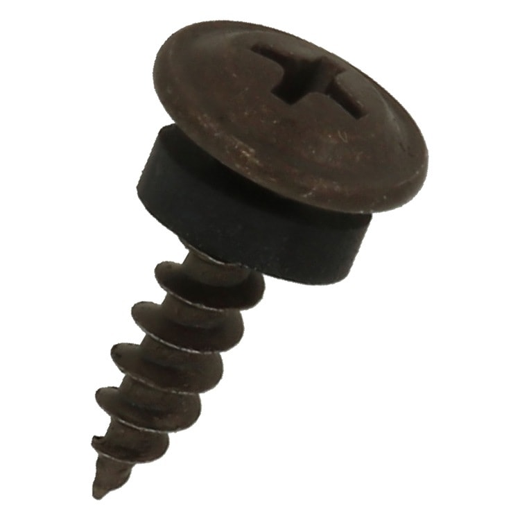 パッキン付き板金ねじ 4.2×18 ブラウン ［180本 (90本×2セット