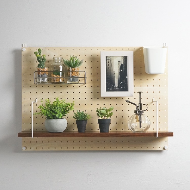 有孔ボード シナ合板 無塗装 A2サイズ 594mm×420mm×5.5mm ピッチ25mm 1