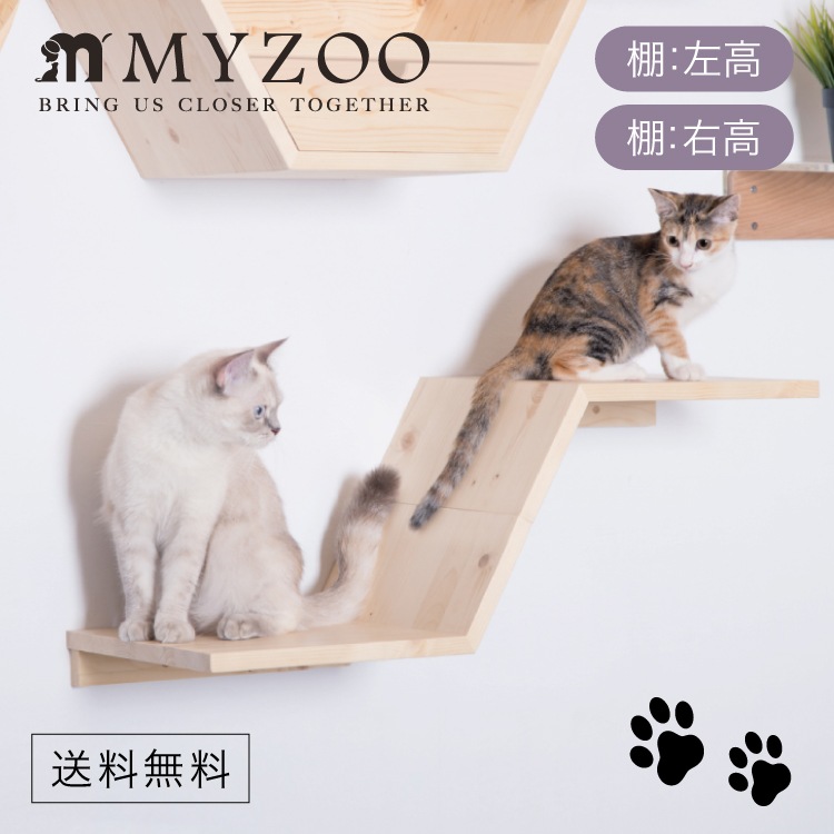 MYZOO マイズー ZONE ゾーン 棚タイプ 左高/右高 【1個】 キャット