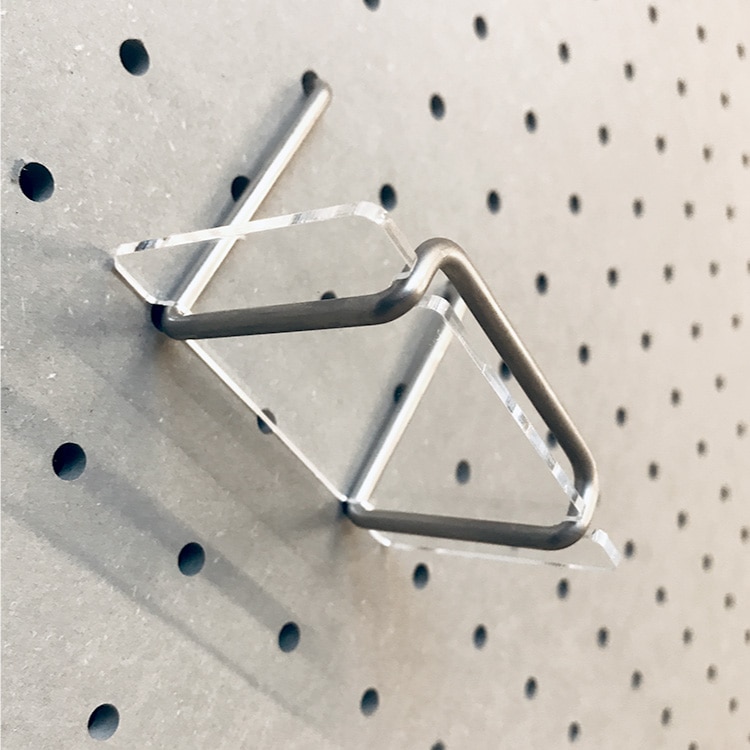 有孔 ミニスタンド用 落下防止プレート透明 2mm【板のみ】有孔ボード