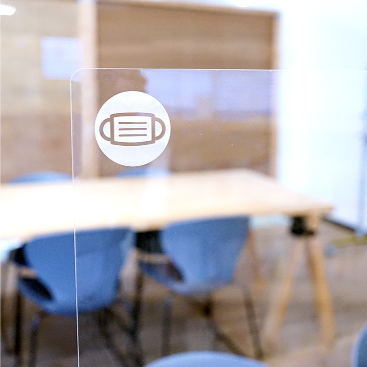 商談スペース専用飛沫防止アクリルパネル 縦600X幅640X3mm プレート