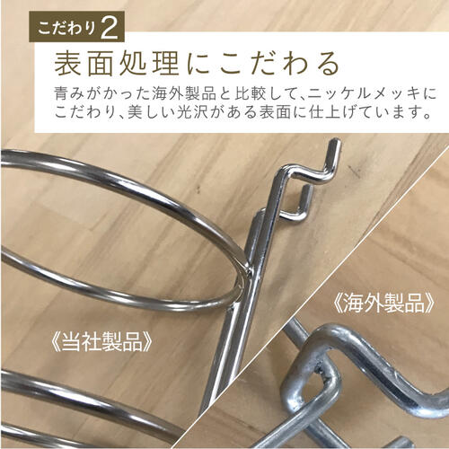 有孔ボード Lフック ステンロックピン付 穴径 5mm ・6mm / 5φ・6φ用