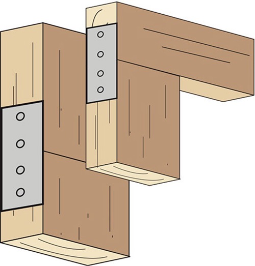 2×4材用プレート 2バイ用 ［20個］2x4用ツーバイフォー金具 |ネジ