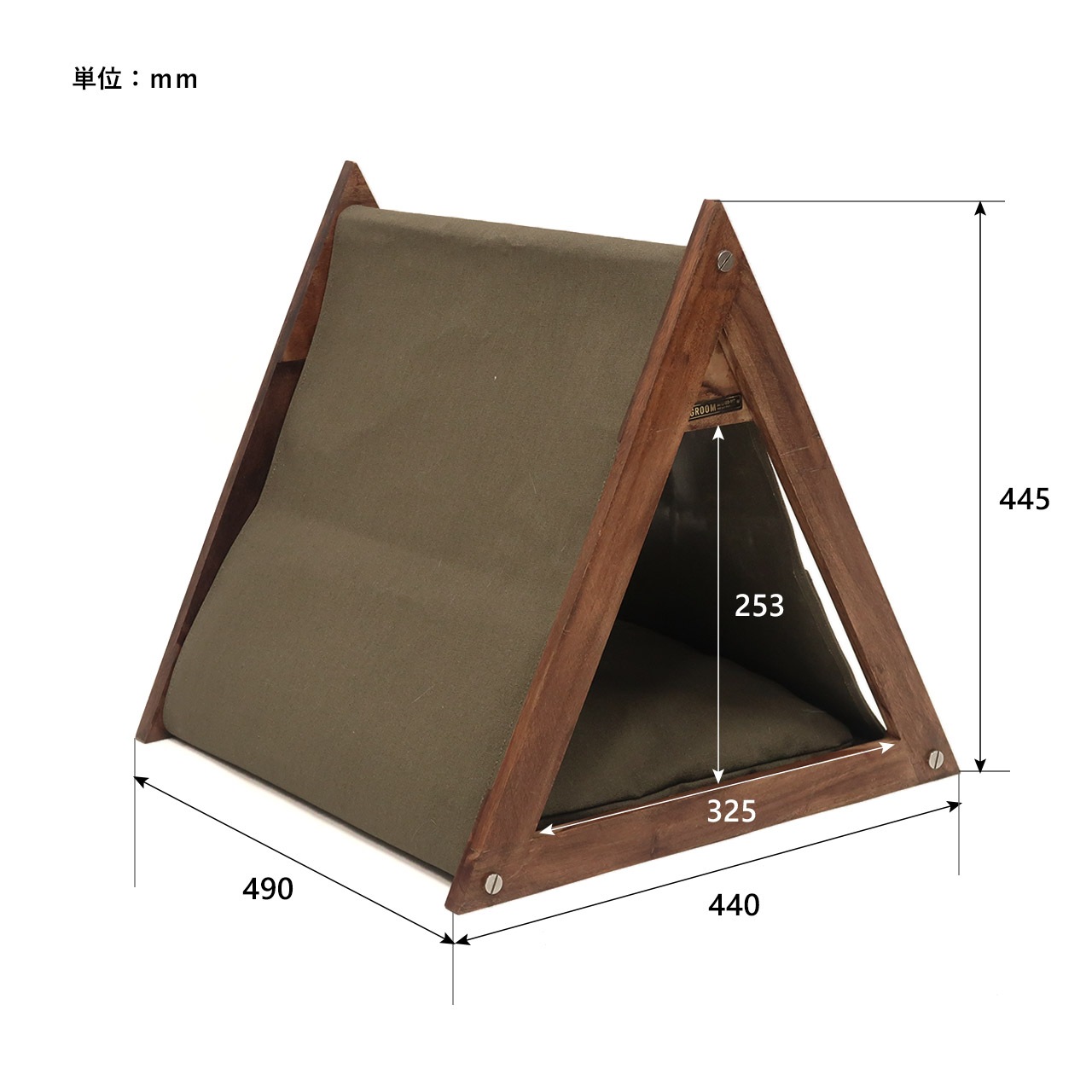 2024aw EGONlab Mulhollandダービー　パテント　スクエア CR 4/25入荷予定 三角テント GROOM / グルーム TRIANGLE TENTGROOM