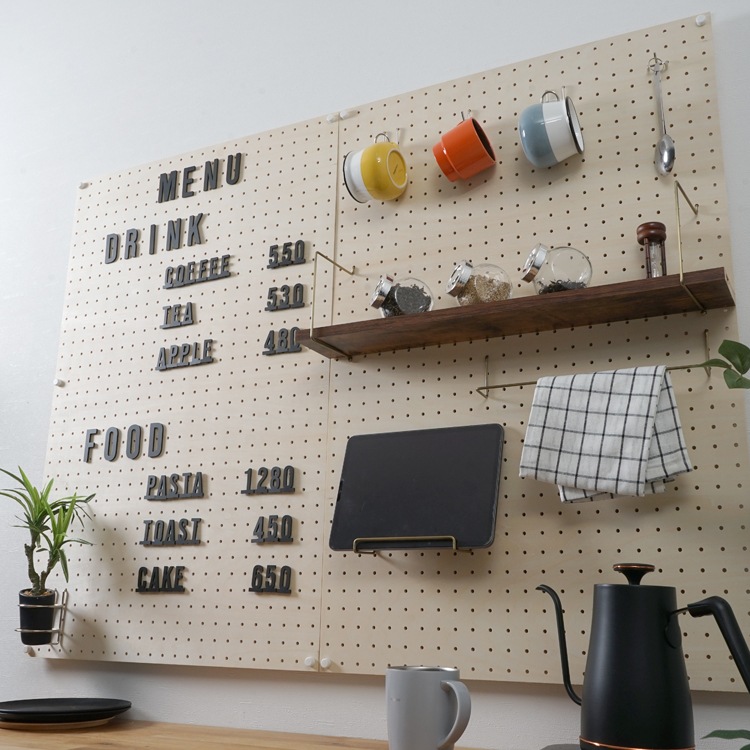 八幡ねじ PEGMOJI 文字種類78文字 文字サイズ 大/小 木材有孔ボード