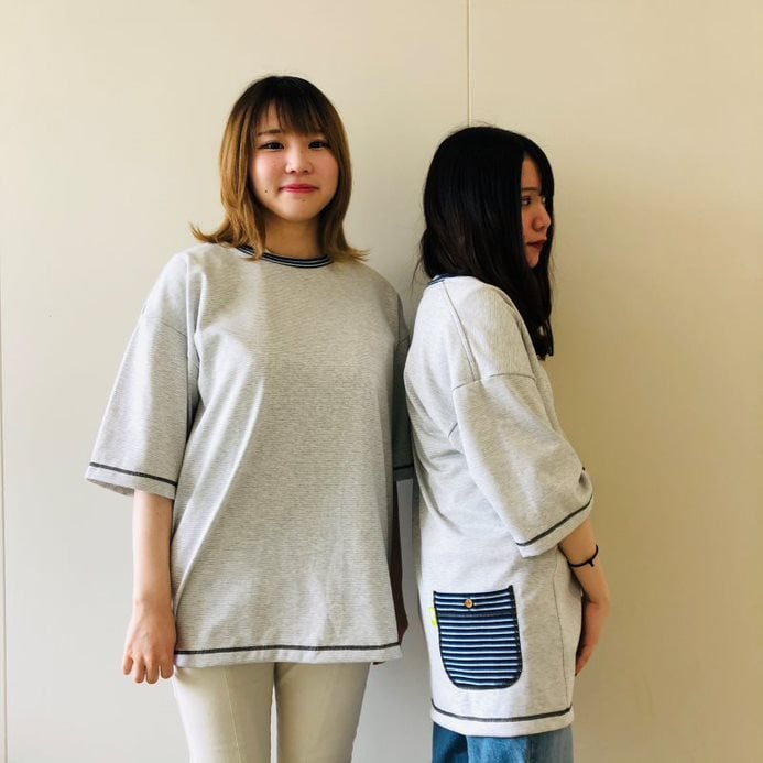 のこりいとシャツ（グレー・ブラック・ピンク）