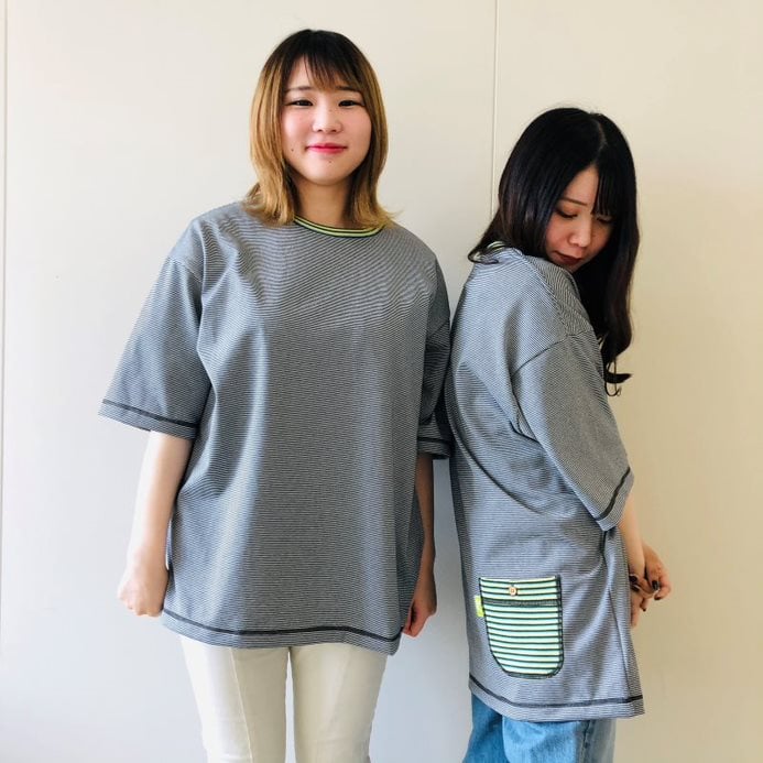 のこりいとシャツ（グレー・ブラック・ピンク）