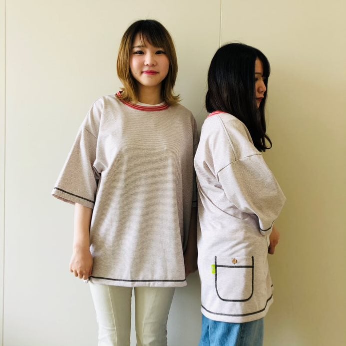 のこりいとシャツ（グレー・ブラック・ピンク）