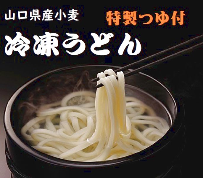 山口県産小麦冷凍うどん 8食(2食入×4）つゆ付