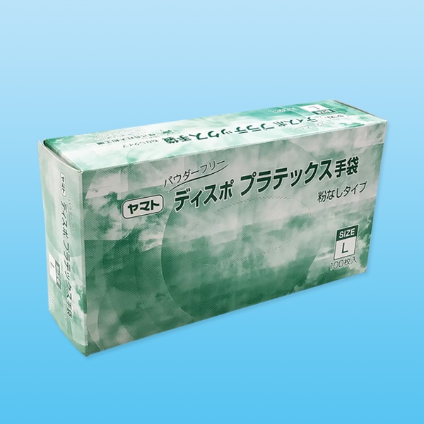 ヤマト プラテックス手袋 L 100枚【粉なしプラスチック手袋