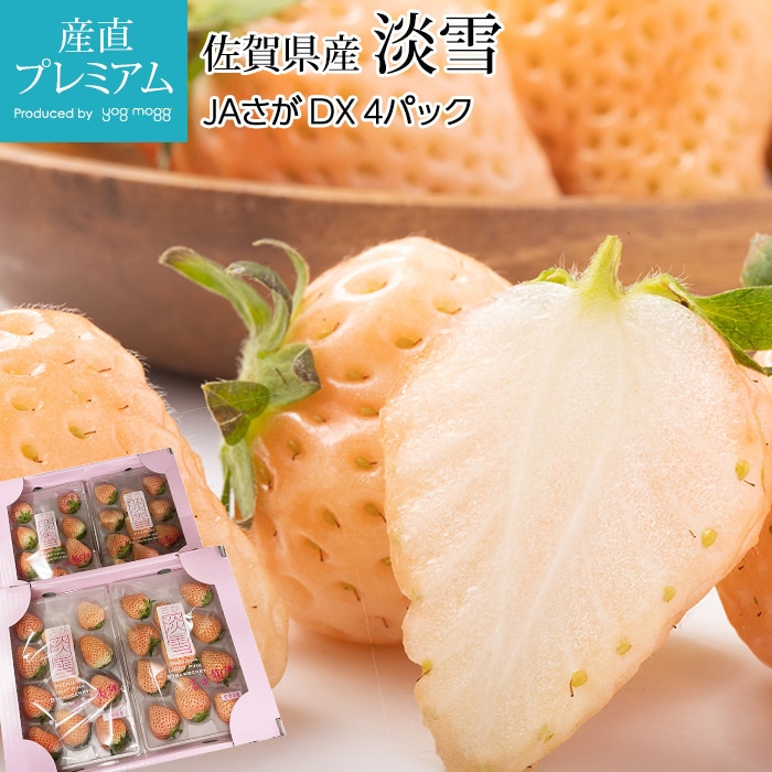 いちご 淡雪 DX 4パック(2パック×2箱) 白いちご 佐賀県産<br いちご 淡雪 DX 4パック(2パック×2箱) 白いちご 佐賀県産<br