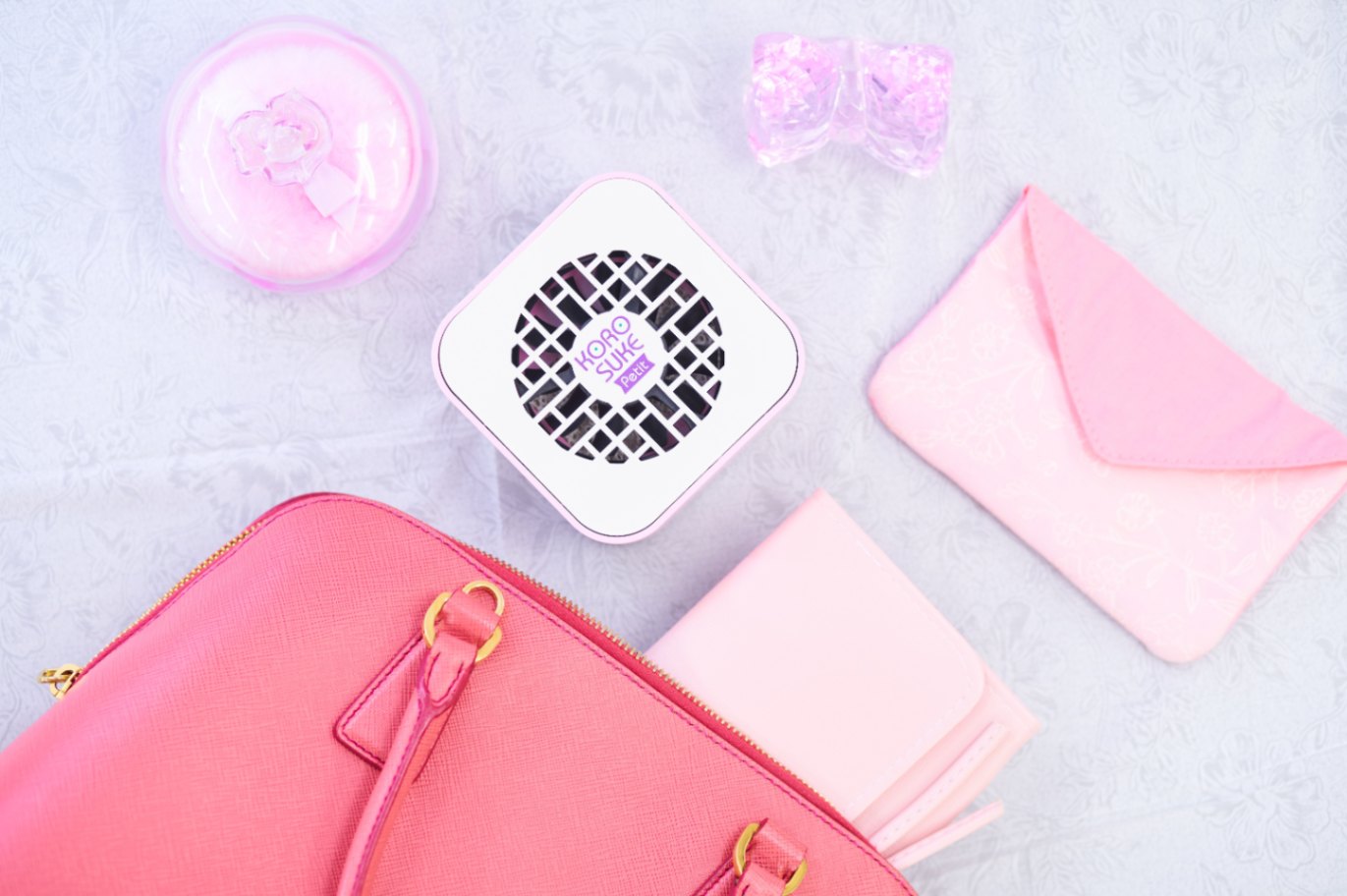 パーソナル 光触媒 空気清浄機 KOROSUKE Petit コーラルピンク 花粉