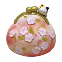 がま口貯金箱（子猫付き）|置物・お飾り|猫グッズ