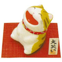 ちぎり和紙 大笑い猫